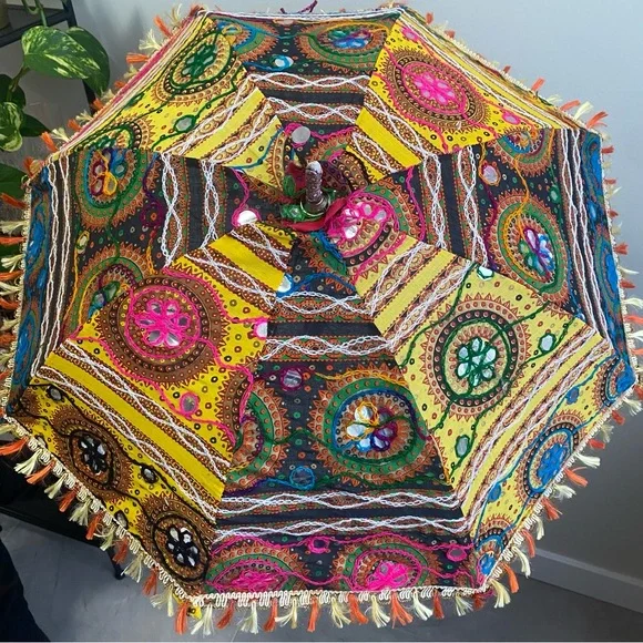 Colorful Patchwork Parasol - Picture 2 of 4